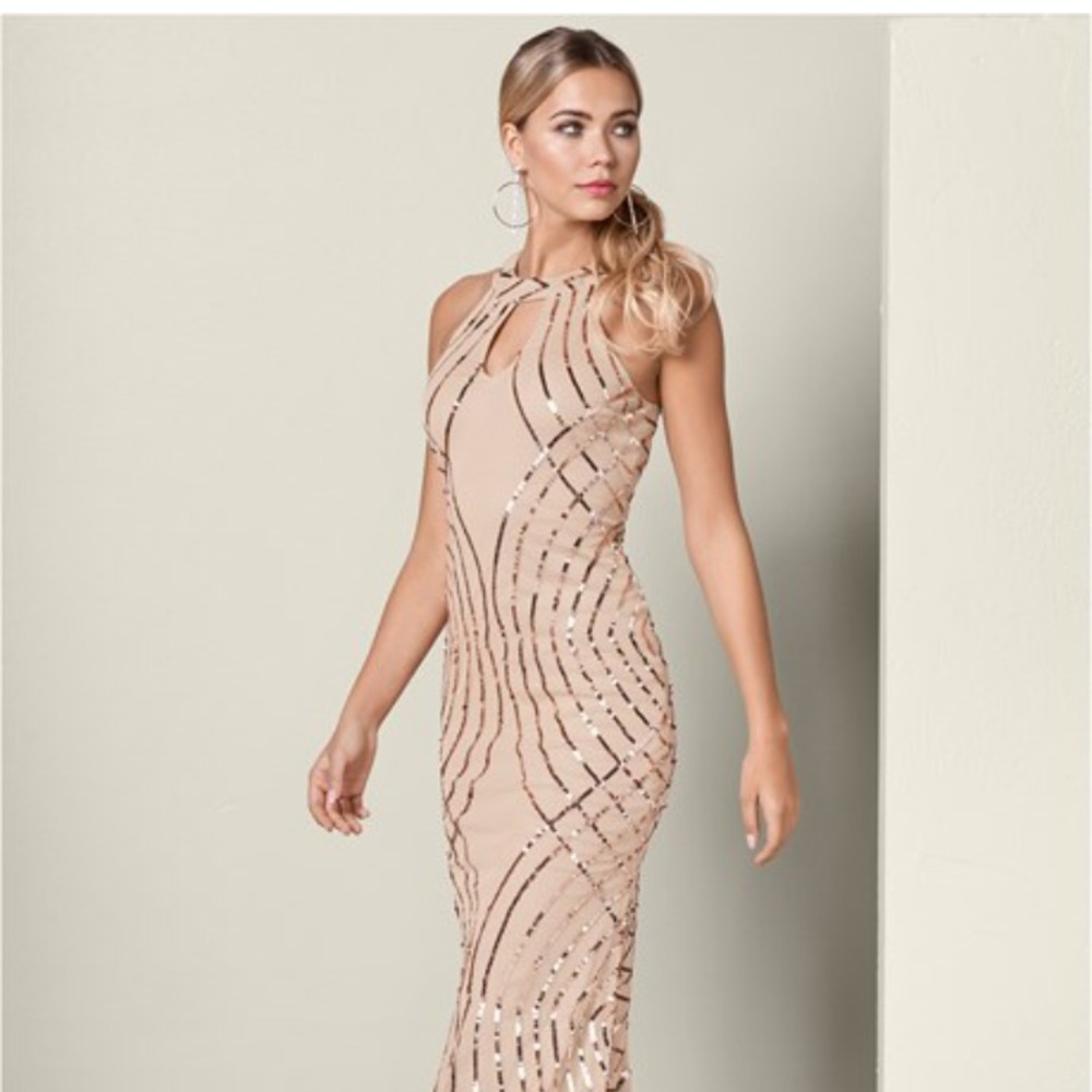 Venus gold sequin gown